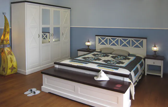 Provence Bedroom – Provençal style in pine, lime, beech, oak, ash or walnut, bed with drawers or lift-up storage, photo 1